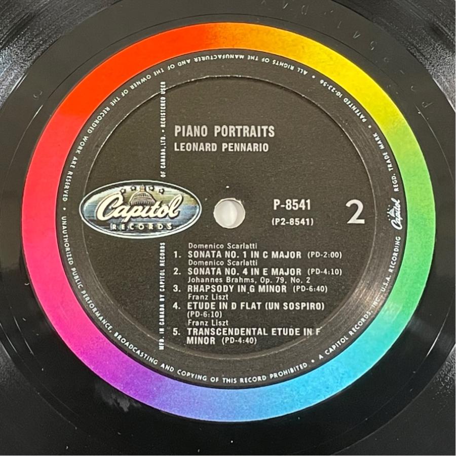 P 8541 レナード・ペナリオ LEONARD PENNARIO PIANO PORTRAITS 洗浄済 LP |  | 03