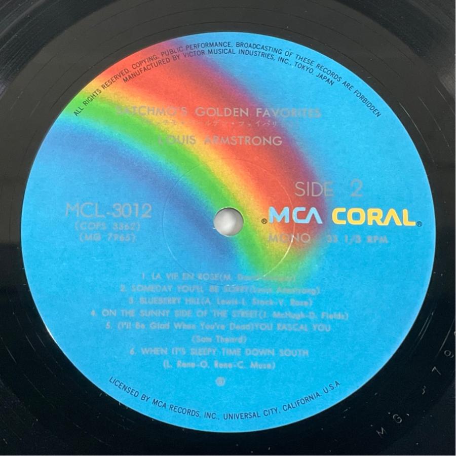 MCL-3012  Louis Armstrong Satchmo's Golden Favorites 洗浄済 LP |  | 03