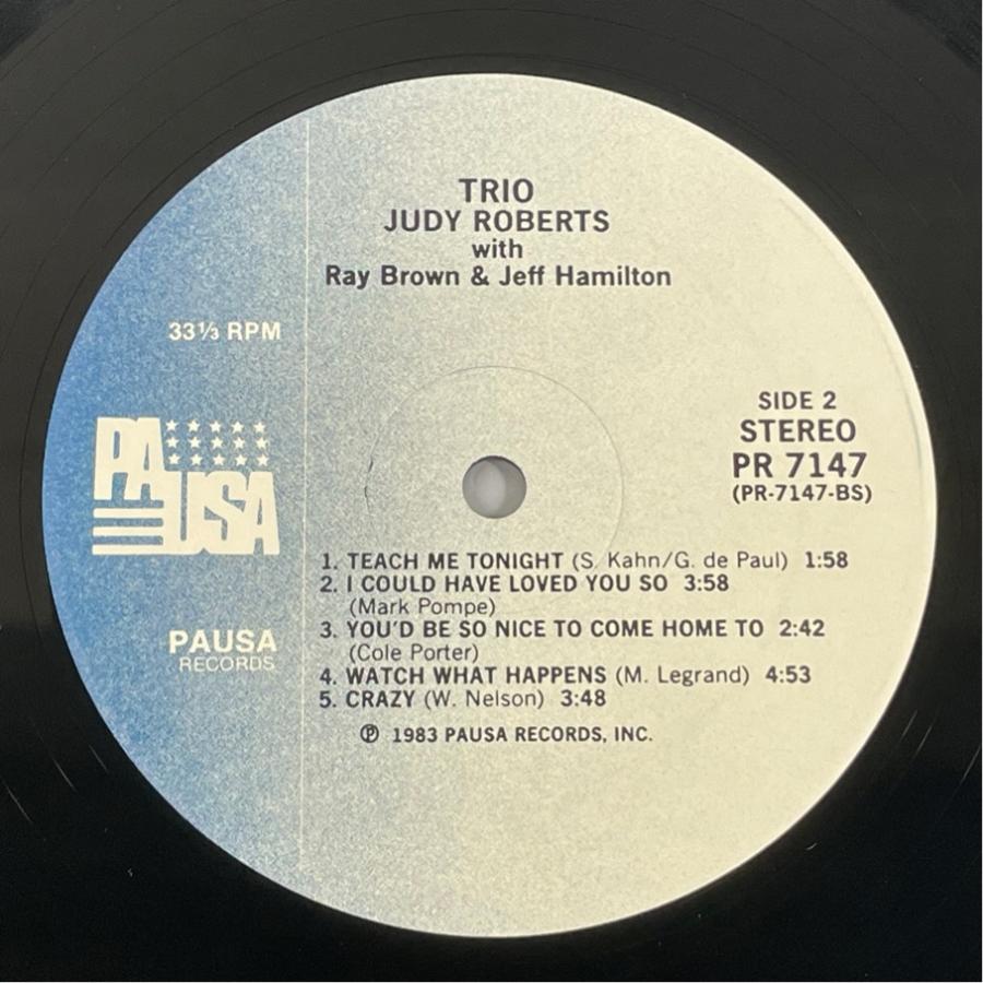 PR 7147 JUDY ROBERTS with JEFF HAMILTON &  RAY BROWN TRIO 洗浄済 LP |  | 03