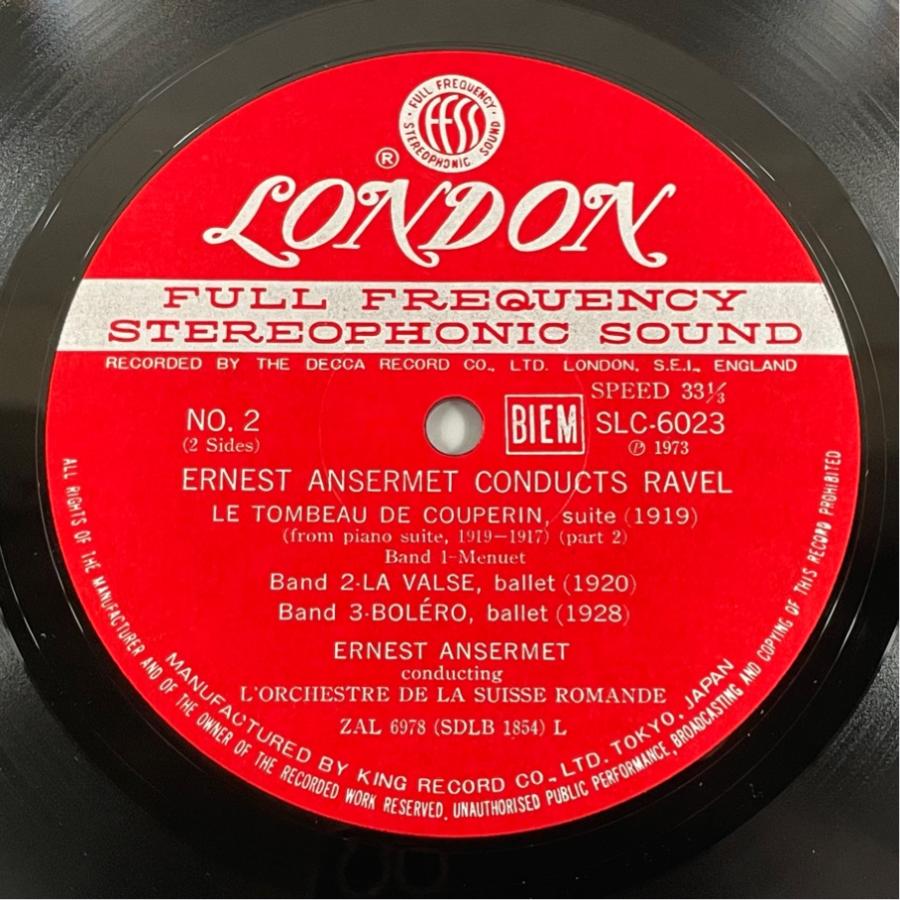 SLC 6023  アンセルメ・ラヴェル名演集 スイス・ロマンド管弦楽団 洗浄済 LP |  | 03