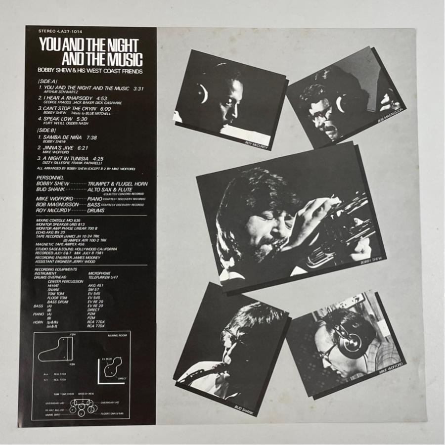 LA27-1014  Bobby Shew & His West Coast Friends You and The Night and The Music 帯あり 洗浄済 LP |  | 04