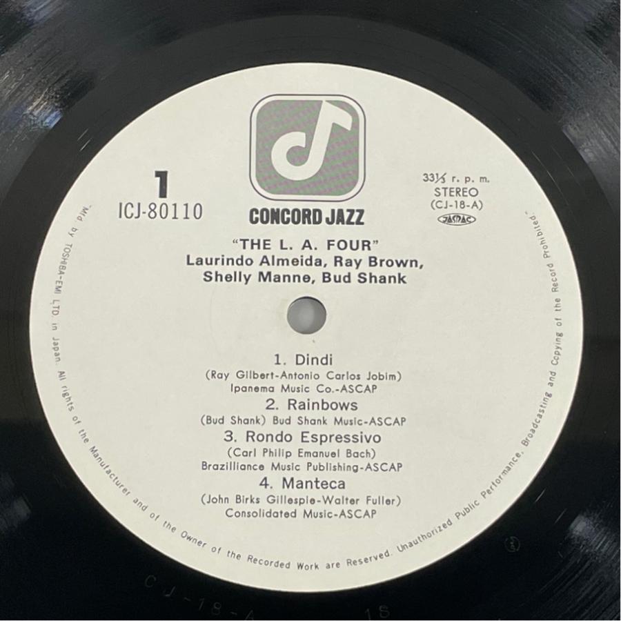 ICJ-80110 帯あり THE  LA FOUR LAURINDO RAY SHELLY BUD 洗浄済 LP |  | 02