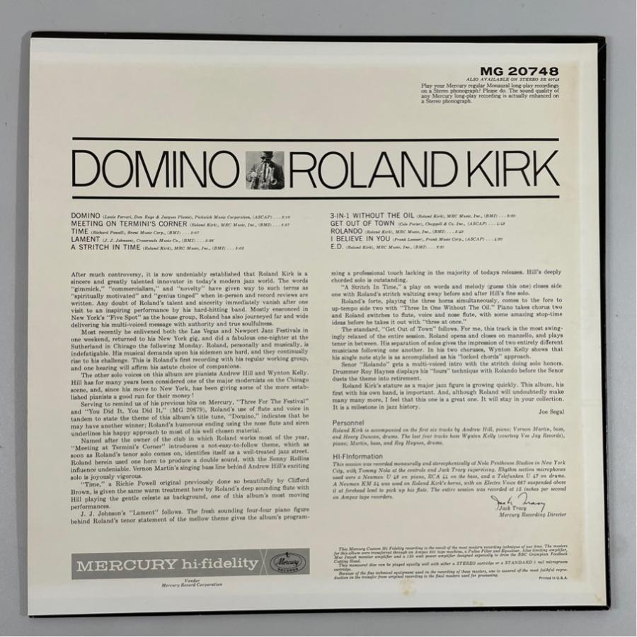 MG 20748 MERCURY hi-fidelity ローランド・カーク Domino Roland Kirk 洗浄済 LP |  | 01