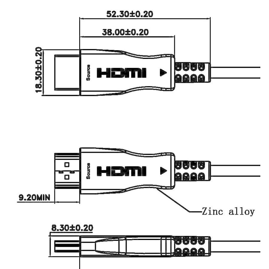 光ファイバーHDMIケーブル 4K,ARC対応HDMI2.0 HDCP2.2 60m長