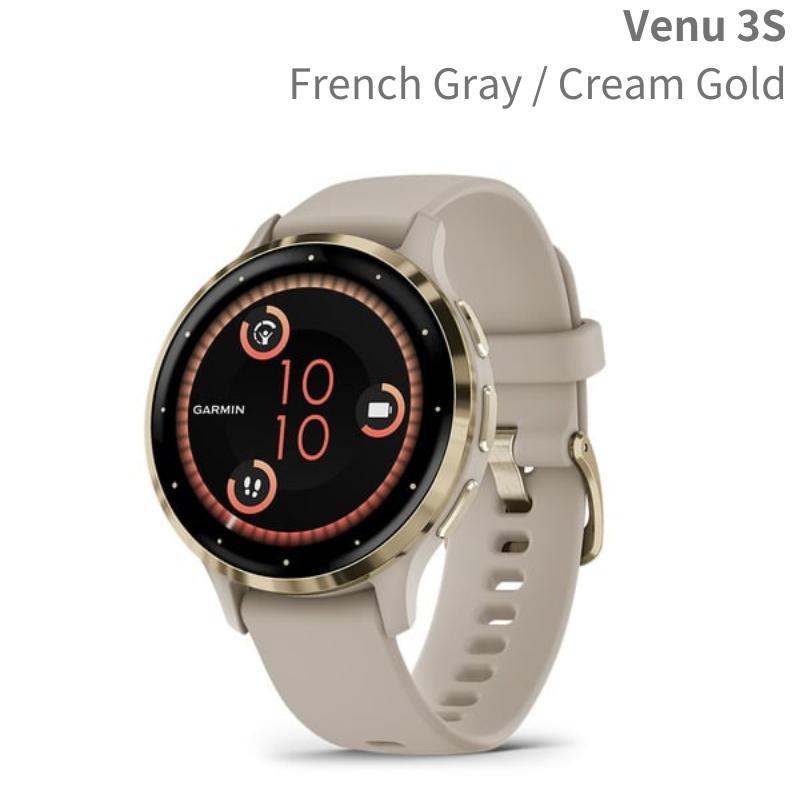 ガーミン Venu 3S French Gray/Cream Gold GARMIN 第5世代光学式心拍計  
