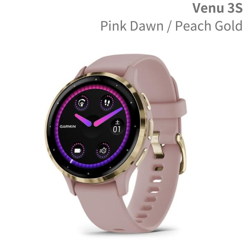 ガーミン Venu 3S Pink Dawn/Peach Gold GARMIN 第5世代光学式心拍計  