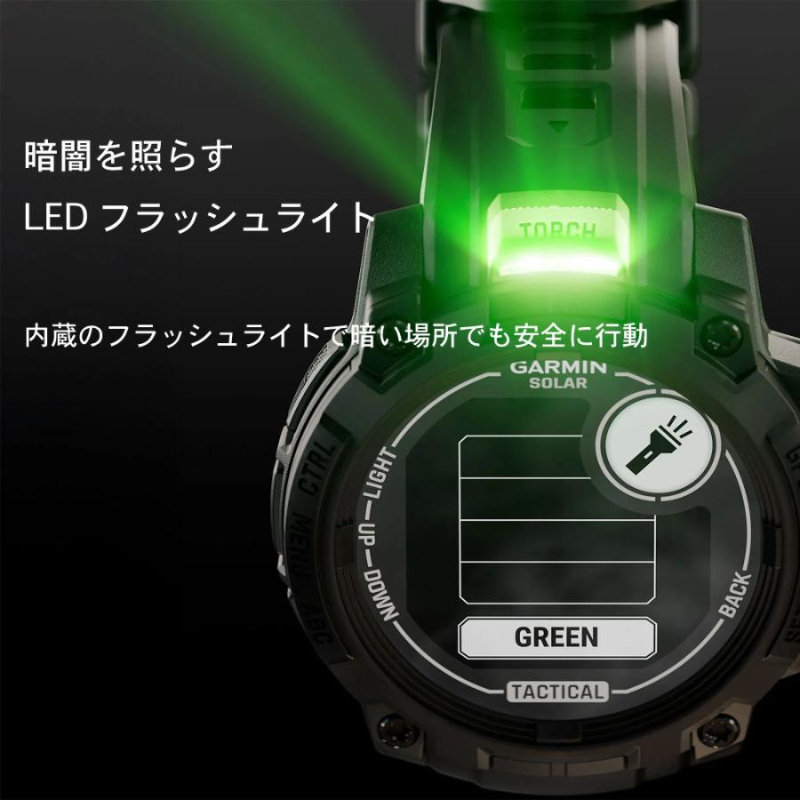 ガーミン Instinct 3 Dual Power Tactical 50mm Black インスティンクト 3 デュアルパワー タクティカル タフネスアウトドア ソーラー充電 010-02935-80 GARMINの画像