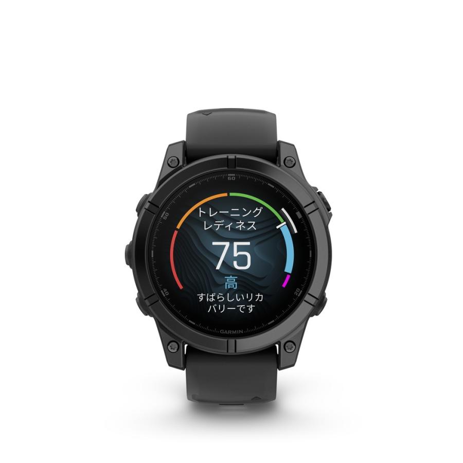 ガーミン fenix E 47mm Slate Gray Steel / Black 010-03025-12 フェニックス イー fenixE GARMIN スマートウォッチ 心電 軍用規格  国内正規品 1年保証の画像