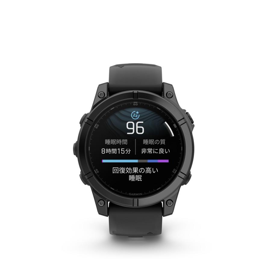ガーミン fenix E 47mm Slate Gray Steel / Black 010-03025-12 フェニックス イー fenixE GARMIN スマートウォッチ 心電 軍用規格  国内正規品 1年保証の画像