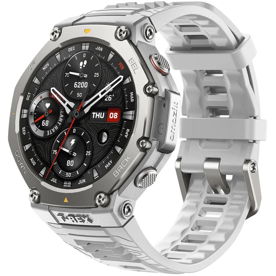 Amazfit 液晶保護フィルム付き T-Rex 3 48mm ヘイズグレー スマート 
