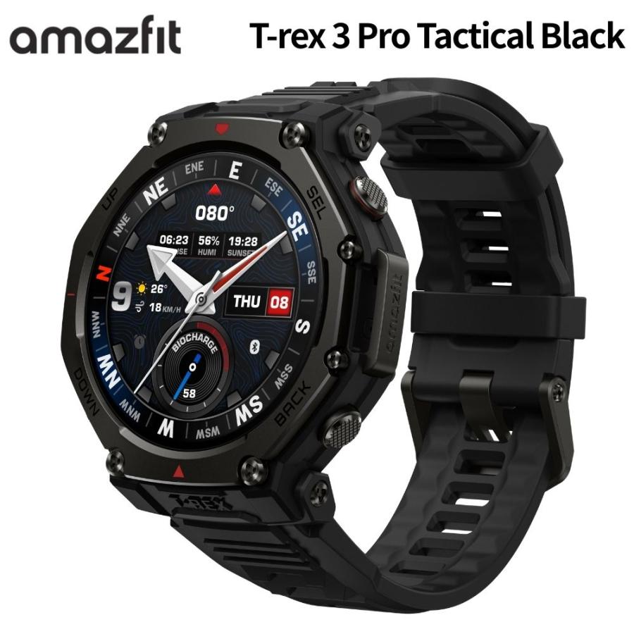 Amazfit 液晶保護フィルム付 Amazfit T-Rex 3 Pro Tactical Black 48mm