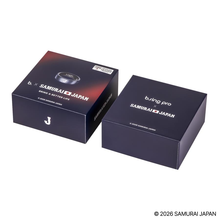 侍ジャパン×b.ring コラボ スマートリング ステンレススチール 数量限定品 国内正規品 正規販売店 bring WBC ブリング サムライジャパン スマート リングの画像