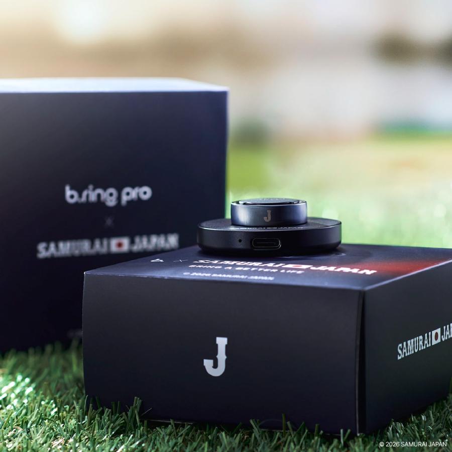 侍ジャパン×b.ring コラボ スマートリング ステンレススチール 数量限定品 国内正規品 正規販売店 bring WBC ブリング サムライジャパン スマート リングの画像