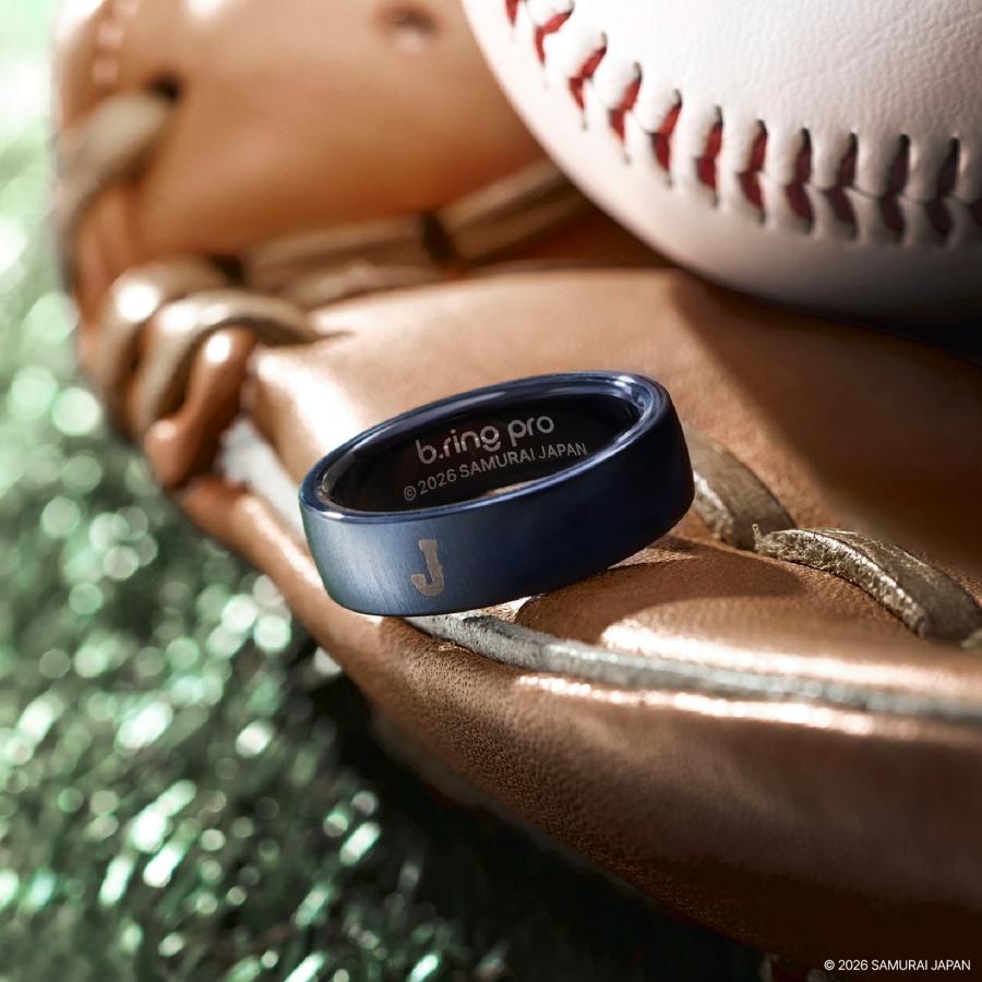 侍ジャパン×b.ring コラボ スマートリング ステンレススチール 数量限定品 国内正規品 正規販売店 bring WBC ブリング サムライジャパン スマート リングの画像
