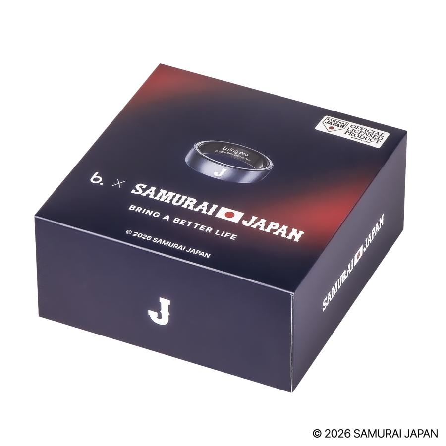 侍ジャパン×b.ring コラボ スマートリング ステンレススチール 数量限定品 国内正規品 正規販売店 bring WBC ブリング サムライジャパン スマート リングの画像