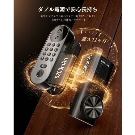 Dreame サクラロック Vision Pro スマートロック 玄関 指紋認証 カメラ