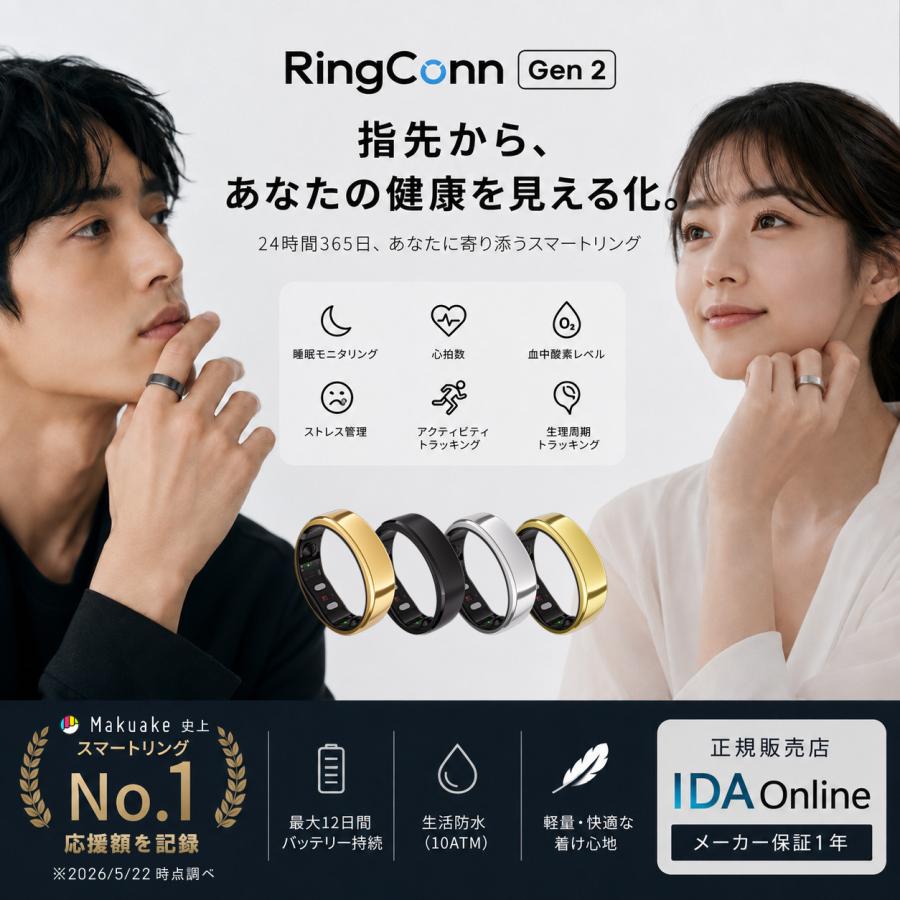 RingConn 第2世代 スマート リング（サイズが分かる方用の商品です