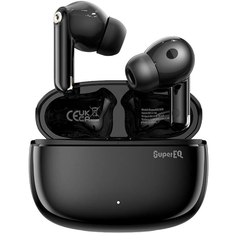 SuperEQ ワイヤレスイヤホン S10 Bluetooth5.4 小型/軽量 ANC TWS