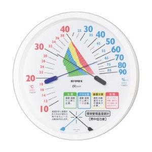 [TM-2485]環境管理温・湿度計「熱中症注意」直径16.2cm壁掛けタイプ｜ida-online