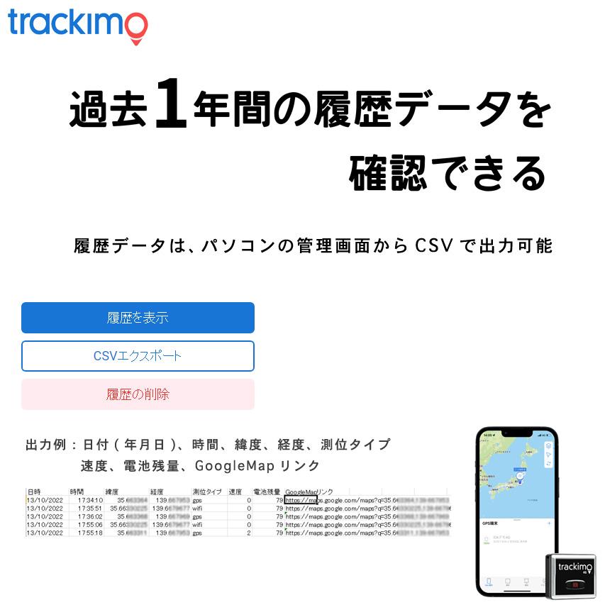 GPS発信機 トラッキモ GPS 1年間通信費込み！TRKM010C 4G+モデル