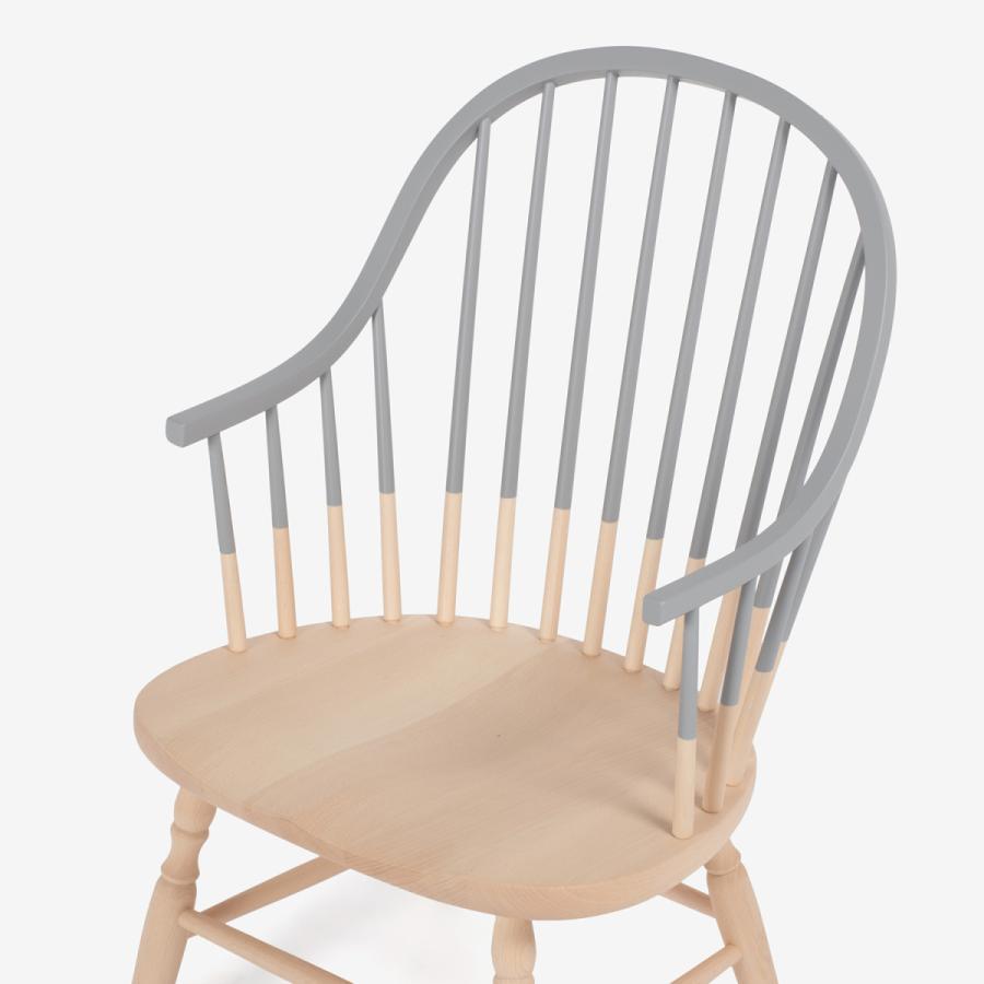 秋田木工 アームチェア 椅子 508 ブラック × エンジ IDC大塚家具 秋田