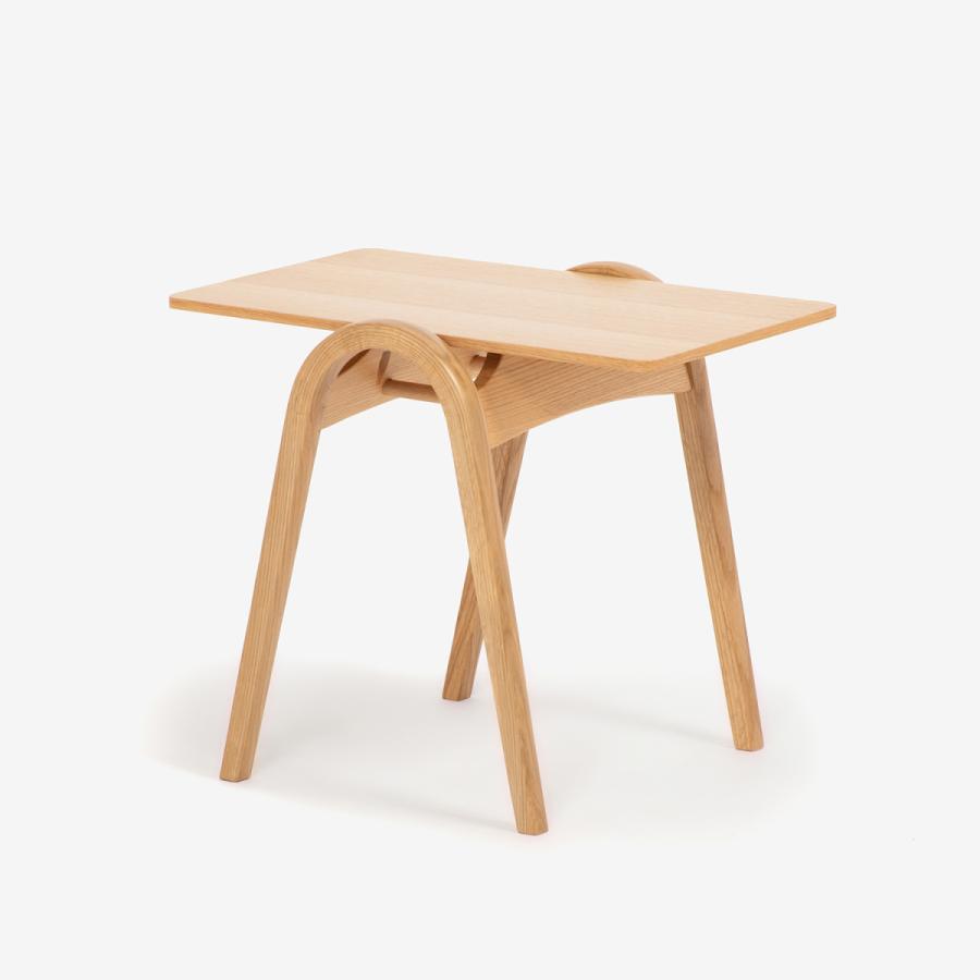 大塚家具 秋田木工 サイドテーブル T-202 ナラ材ホワイトオーク色 大塚