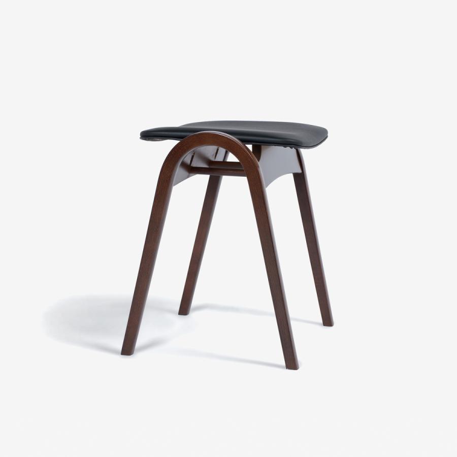 メーカー公式ショップ秋田木工 スツール No.202 ブナ材ウォールナット