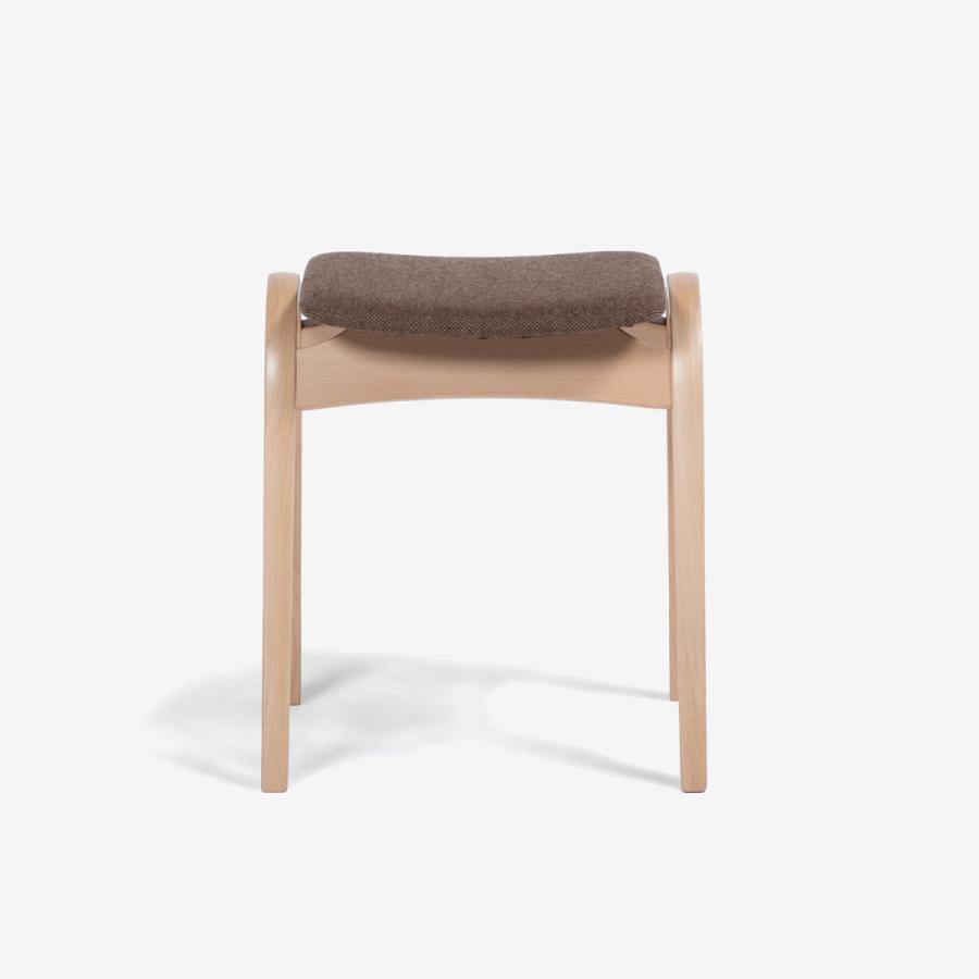 大塚家具 秋田木工 スツール No.202 ブナ材ナチュラル色 張地 布