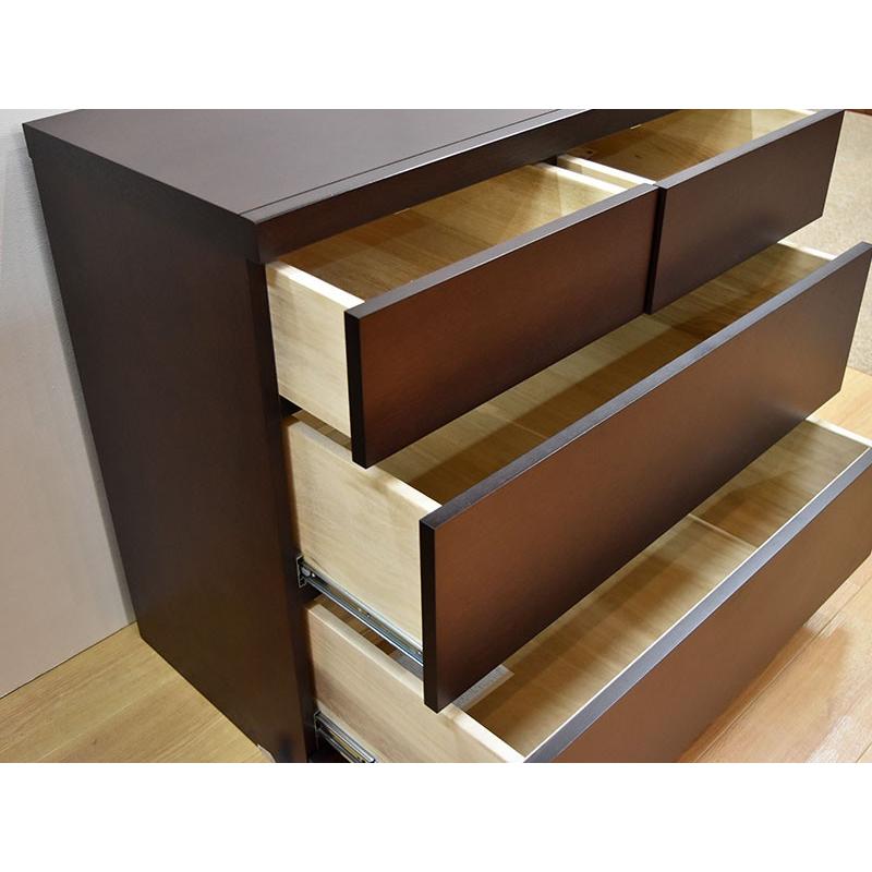 大塚家具 ローチェスト モエ 幅90cm ナラ材ダークブラウン色 大塚家具 