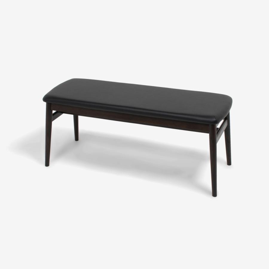 大塚家具シネマ　ダイニングチェア、ベンチ 布 チャコール　3枚 大塚家具 ベンチ シネマ3 幅106cm レッドオーク材/DDB色 座面PVC全2色