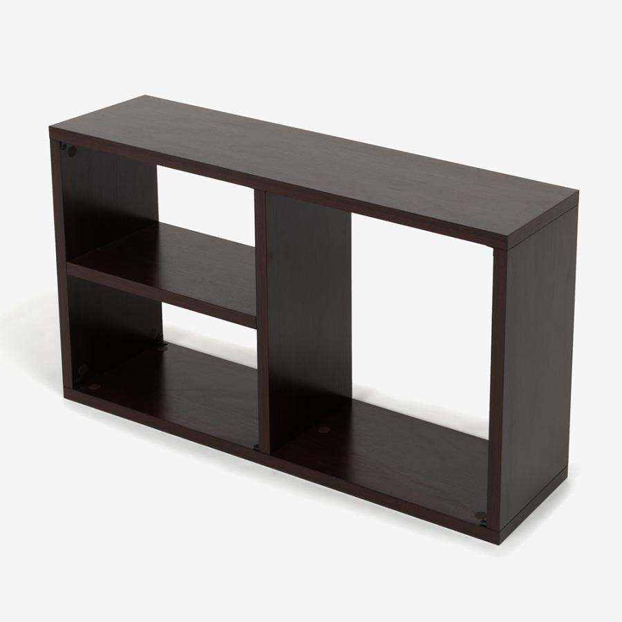 大塚家具 オープンシェルフ パズル 幅97cm ウォールナット色 大塚家具