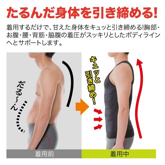 シックスパックマッスタンクトップ 体型補正 腹筋下腹加圧 姿勢サポート 父の日 |  | 03
