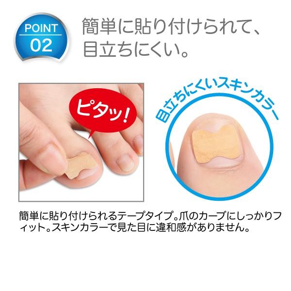 巻き爪 簡単貼るだけ Dr.巻き爪テープ 巻き爪対策 矯正 フットケア 3層構造一体型テープ 弾力プレート 痛み軽減 日本製  通販 
