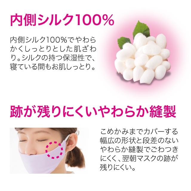 すやすや保湿シルクマスク 数量限定　５０％オフ！　鼻呼吸 お肌・のど 乾燥予防 いびき対策 サイズ調節可能 睡眠 夜マスク｜idea-info｜04