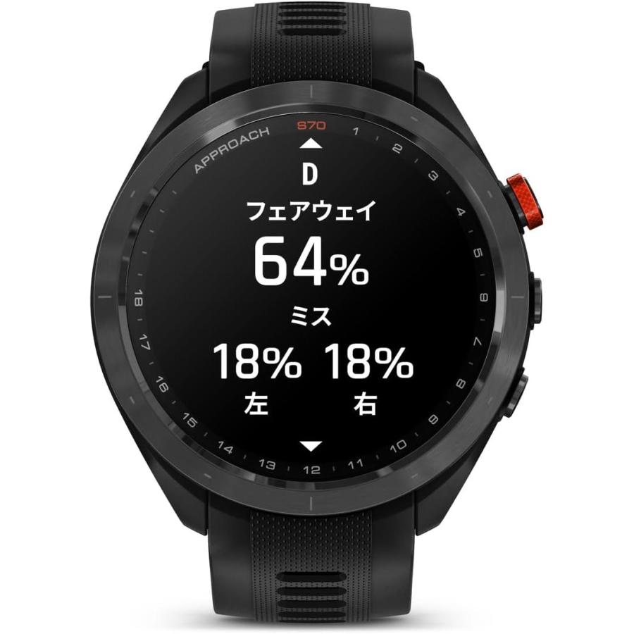 GARMIN（ガーミン） ゴルフ GPS ウォッチ Approach S70 47mm BLACK