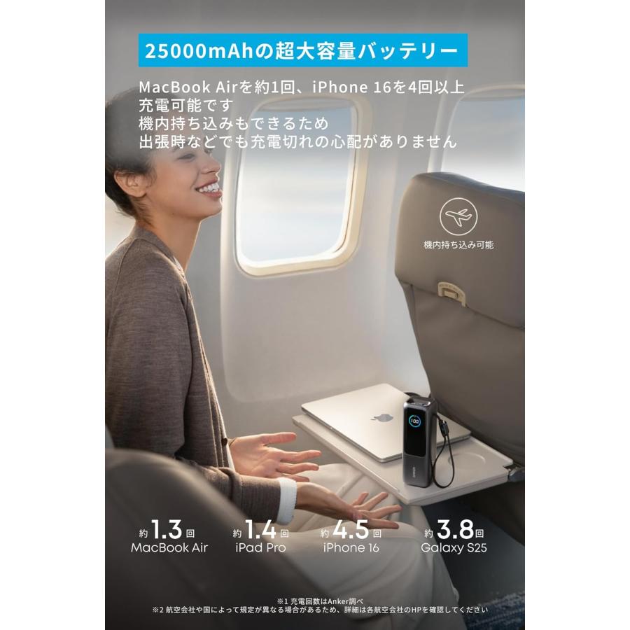Anker（アンカー） Anker Power Bank (25000mAh, Built-In & 巻取り式