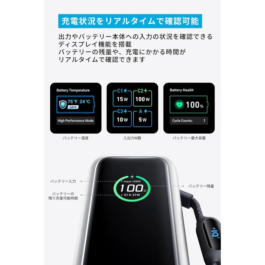 Anker（アンカー） Anker Power Bank (25000mAh, Built-In & 巻取り式