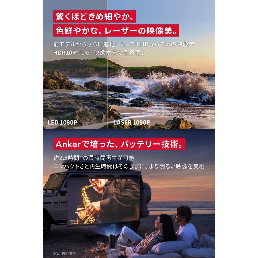 【ラスト1点】 Anker Nebula (ネビュラ) Capsule 3 Laser（フルHD モバイルレーザープロジェクター） 【A1152624145】(40788円)