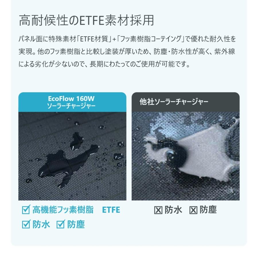 ソーラーパネル EcoFlow 160W (21.4V 9.6A) 折り畳み 防災 ソーラー
