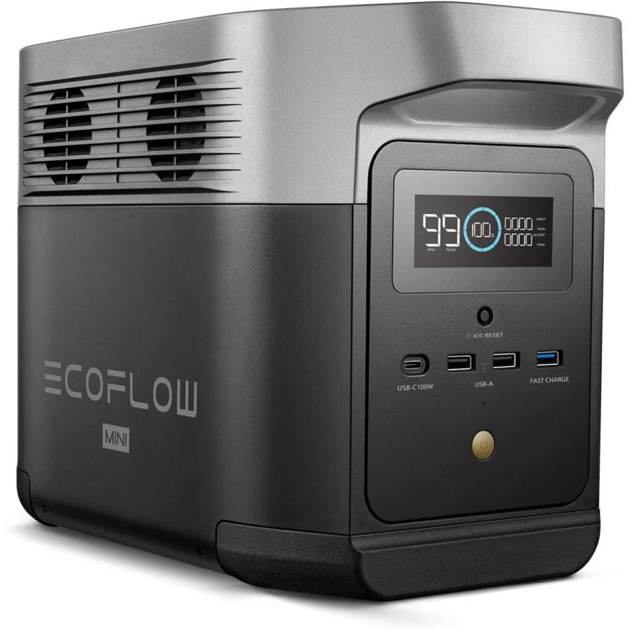 EcoFlow DELTA mini 882Wh/245000ｍAh AC出力1400W（サージ2100W）大容量 急速充電 非常用電源  EFD320｜idea-marche