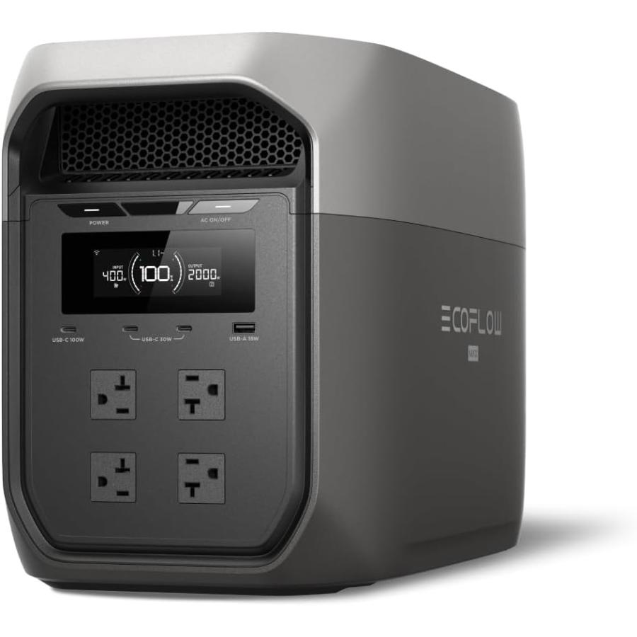 EcoFlow DELTA 3 Max (2048Wh) 純正 ケーブル付 ECOFLOW EcoFlow DELTA 3 Max ポータブル電源 2048Wh ACコンセント4口