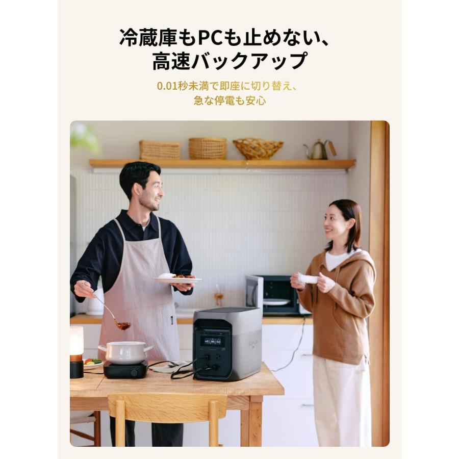 ECOFLOW EcoFlow DELTA 3 Max ポータブル電源 2048Wh ACコンセント4口