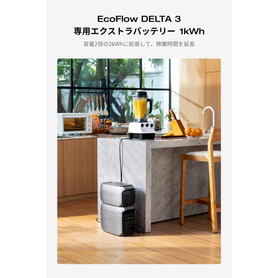 ECOFLOW ポータブル電源 デルタ3 delta3 専用エクストラバッテリー