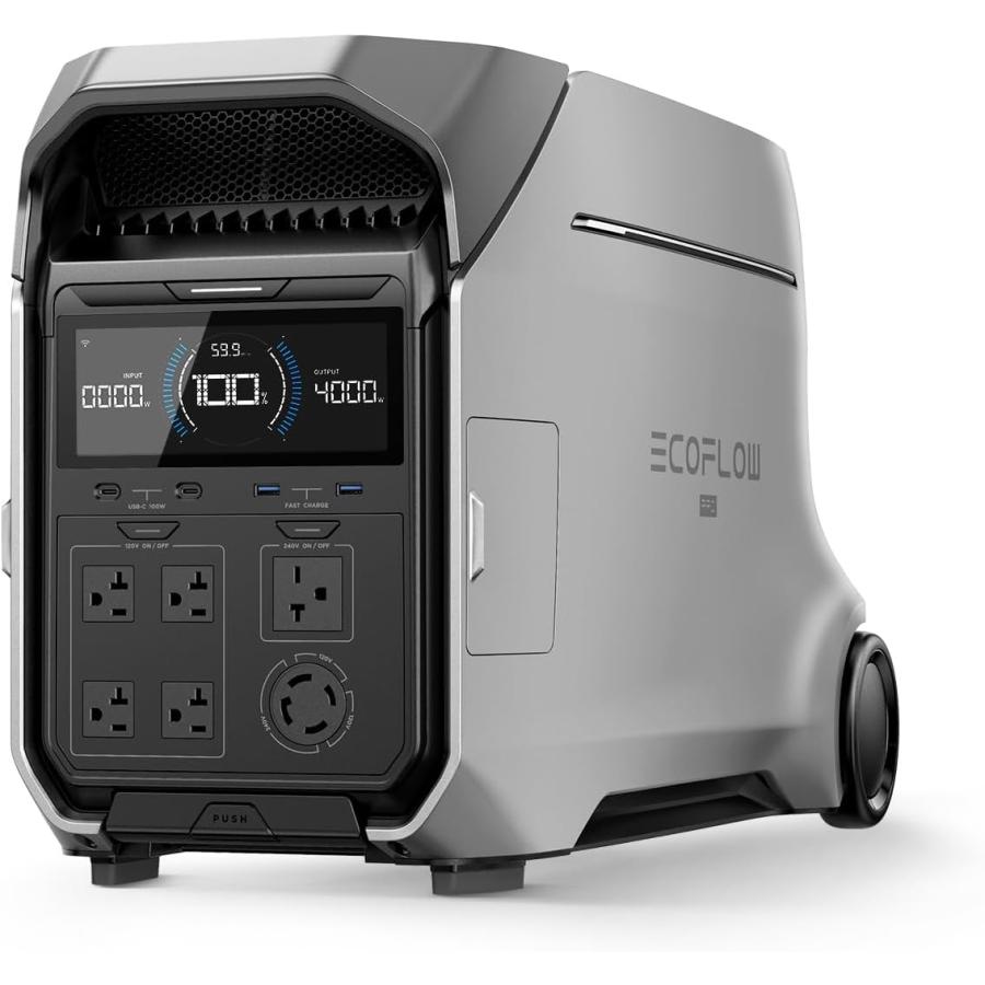 DELTA EcoFlow Pro3 220W両面ソーラー ポータブル電源+EcoFlow 4096Wh 3 Pro DELTA EcoFlow エコフロー 4,096Wh ポータブル電源 発電機・ポータブル電源