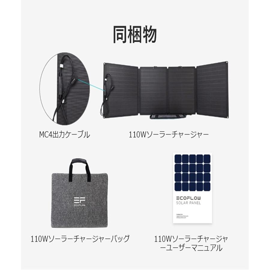 ソーラーパネル EF ECOFLOW ソーラーチャージャー 110W ソーラーパネル