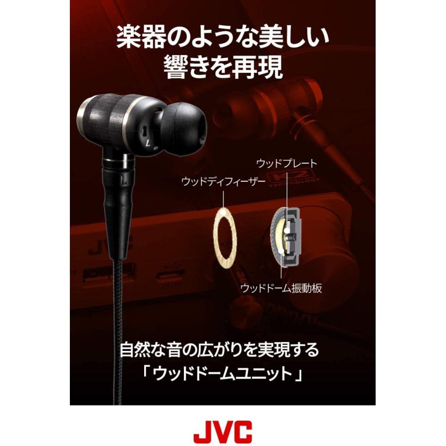 JVC イヤホン JVC HA-FX1100 WOODシリーズ カナル型イヤホン リ