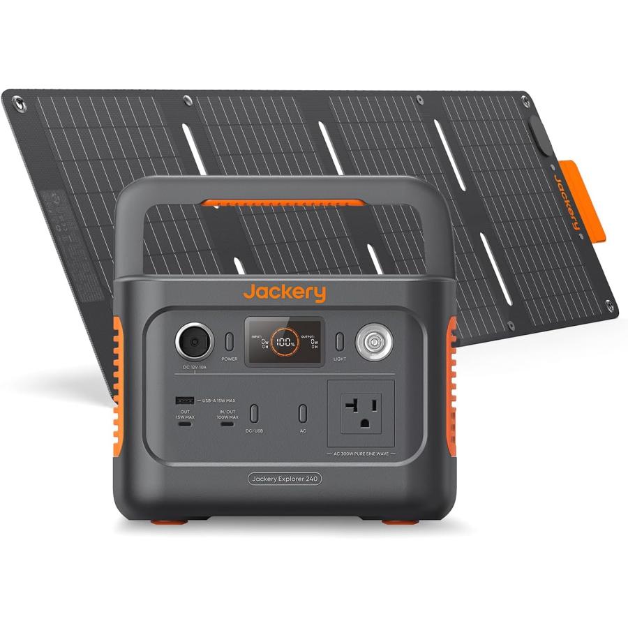 発電機・ポータブル電源 Solar Generator 240 New 40Mini 256Wh+40W Jackery Solar Generator 240 New 40Mini 256Wh ポータブル電源 40W