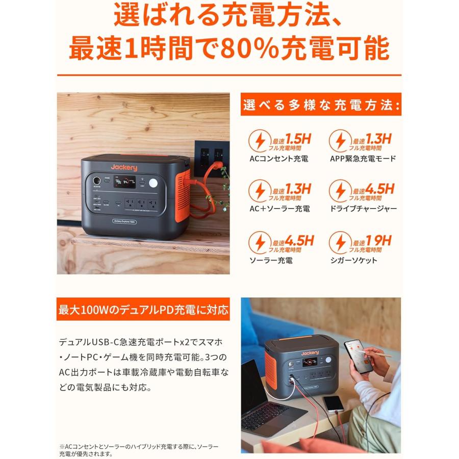 Jackery ジャクリ ポータブル電源 1500 New 1536Wh JE-1500D