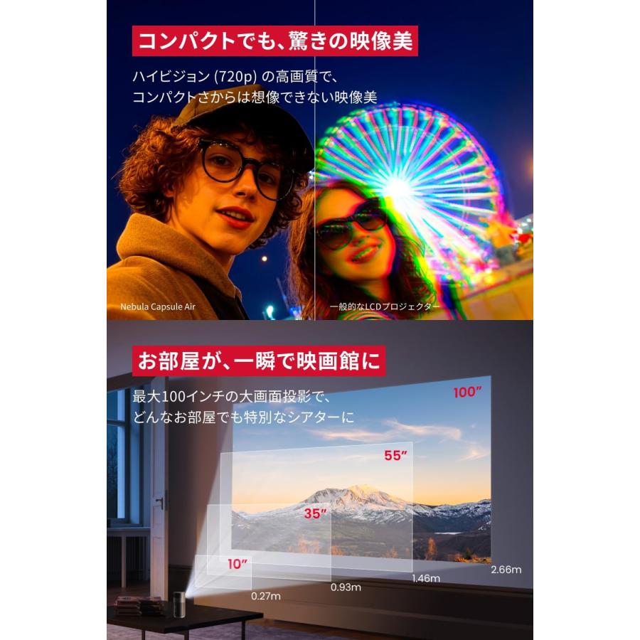 Nebula（Anker） Anker Nebula Capsule Air 世界最小 Google TV搭載