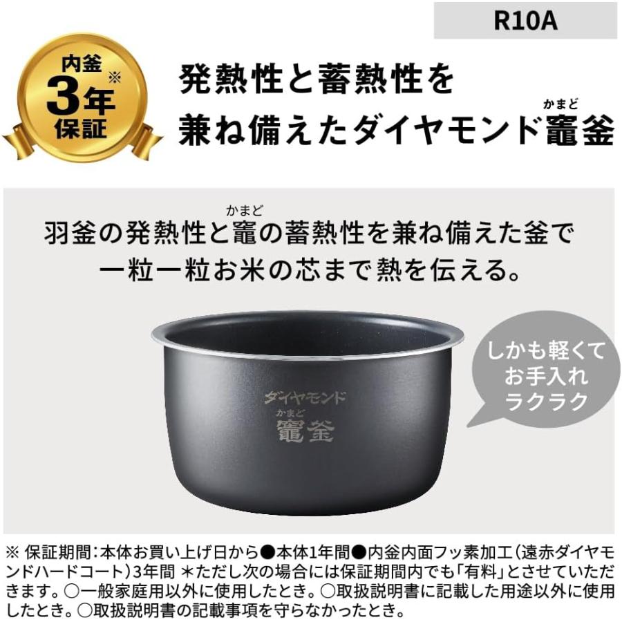 Panasonic（パナソニック） 炊飯器 SR-R10A-W 5合 圧力IH ホワイト
